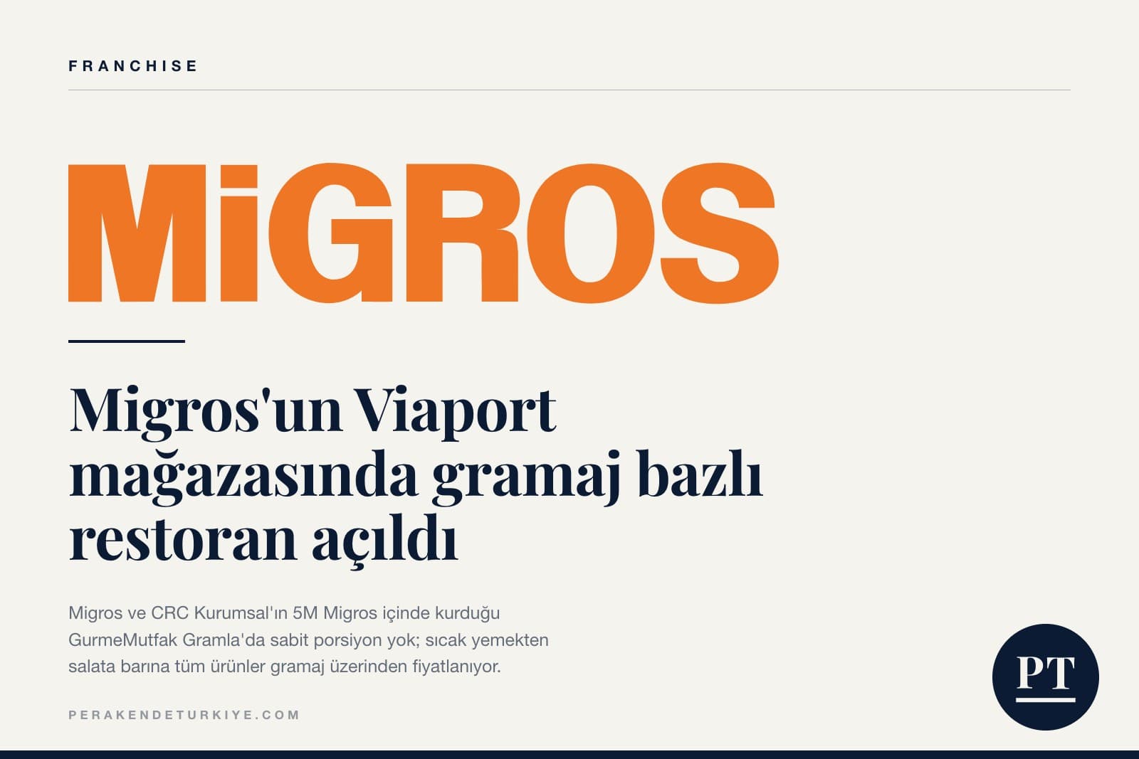Migros’un Viaport mağazasında gramaj bazlı restoran açıldı