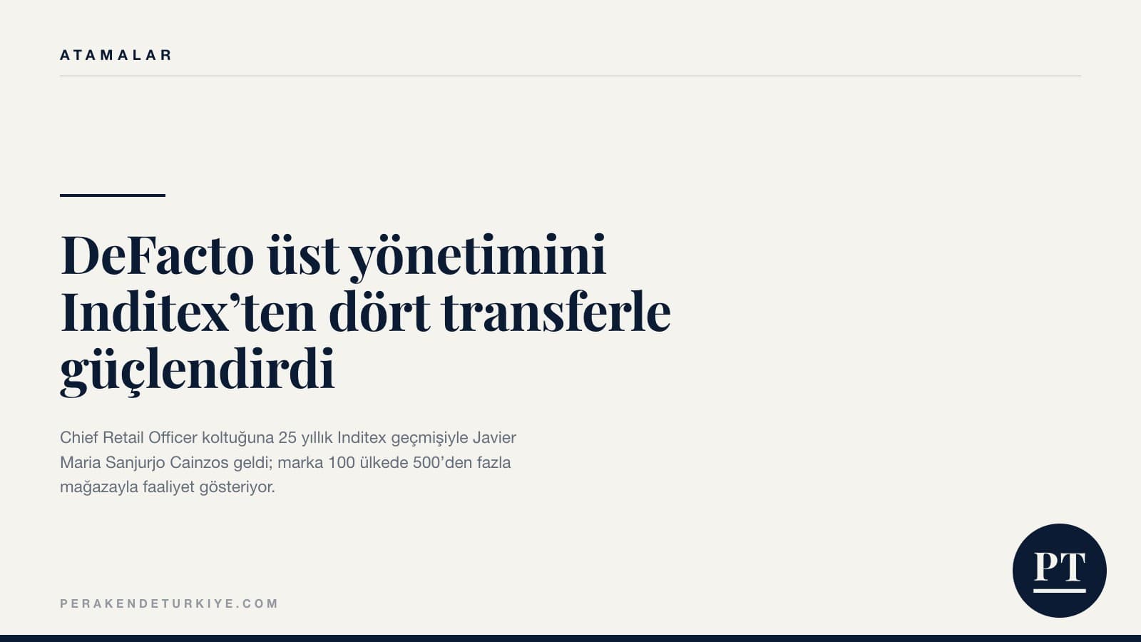 DeFacto üst yönetimini Inditex’ten dört transferle güçlendirdi