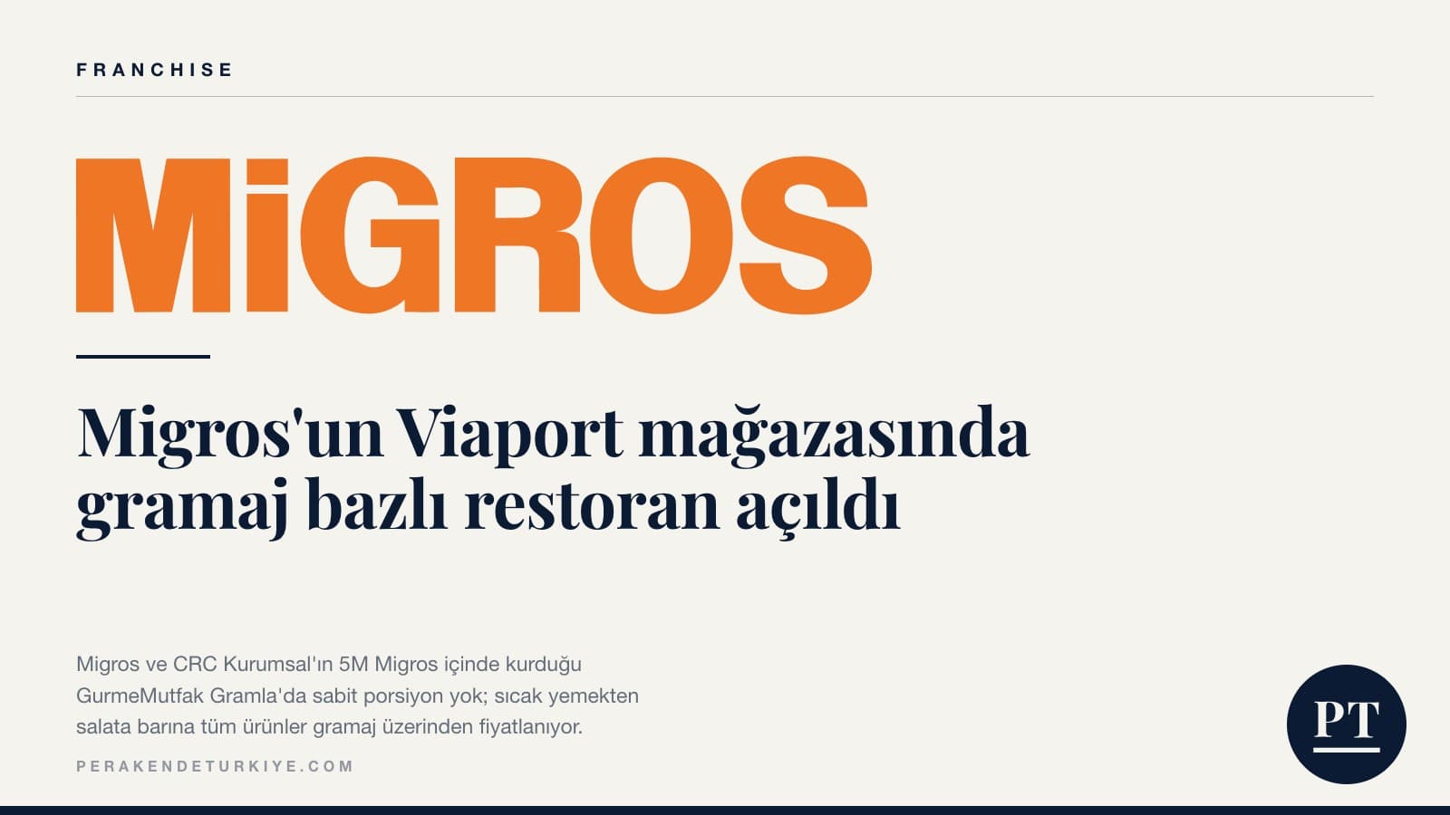Migros’un Viaport mağazasında gramaj bazlı restoran açıldı