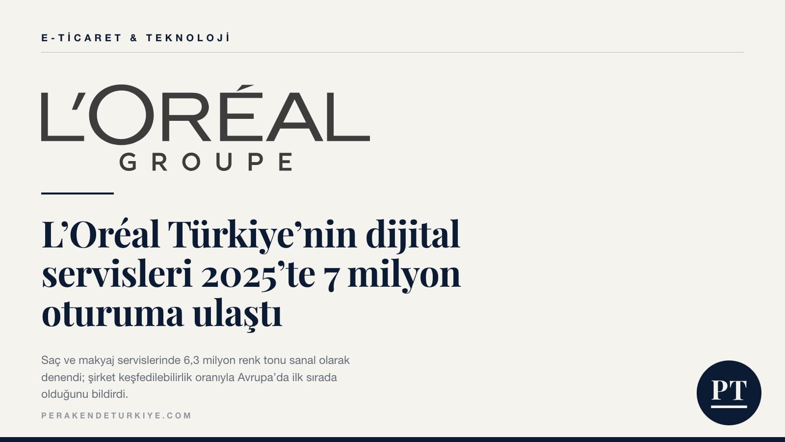 L’Oréal Türkiye’nin dijital servisleri 2025’te 7 milyon oturuma ulaştı