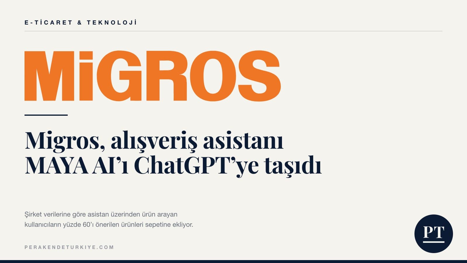 Migros, alışveriş asistanı MAYA AI’ı ChatGPT’ye taşıdı