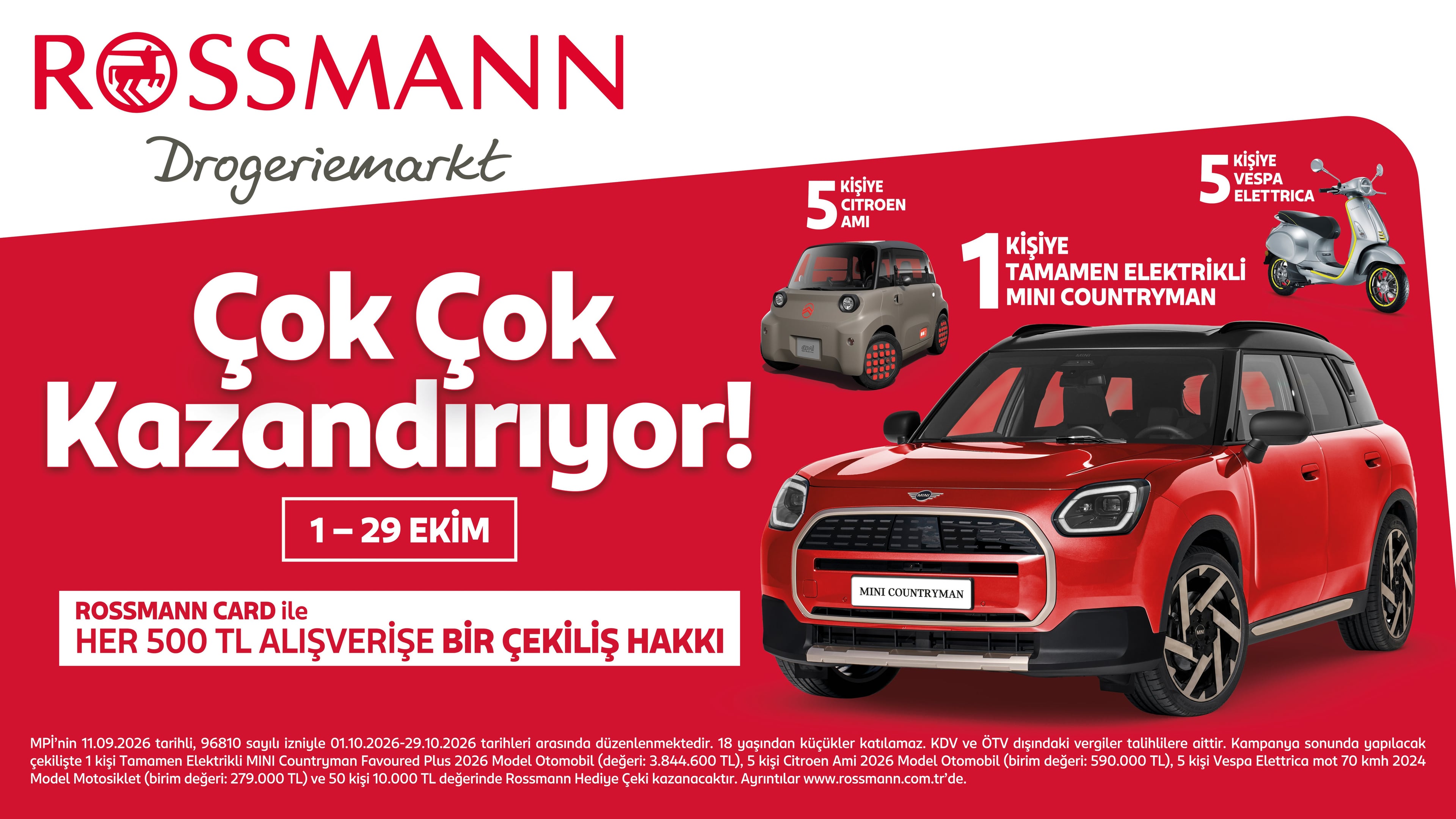 Rossmann, 16. yılında Rossmann Card sahiplerine 61 ödüllü çekiliş düzenliyor